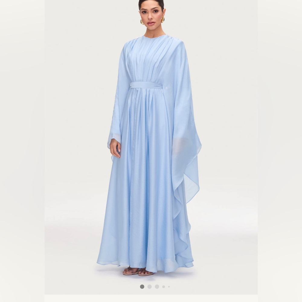 Veiled collection pleated maxi dress